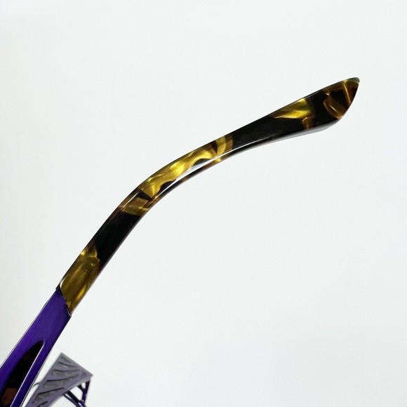 La Matta Rapsody Women Eyeglass Frame Tortoise Purple Metal Cutout 52-16-135 - Picture 16 of 16
